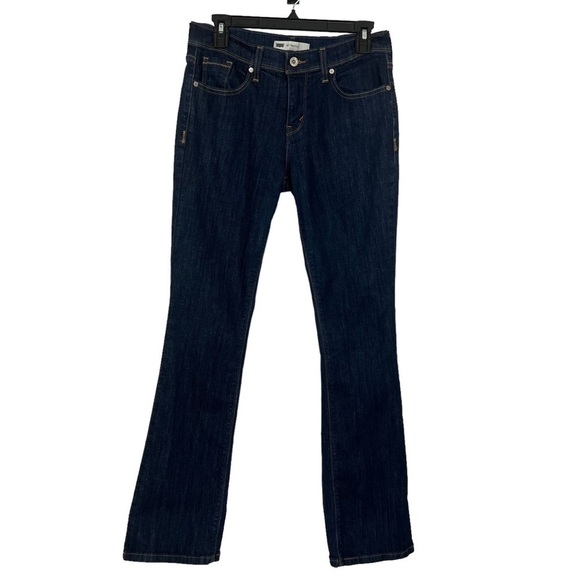 LEVI’S 515 Women’s Blue Jeans Sz 4M Bootcut Pockets Stretch Dark Wash - Picture 2 of 8